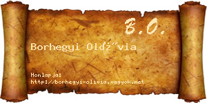 Borhegyi Olívia névjegykártya